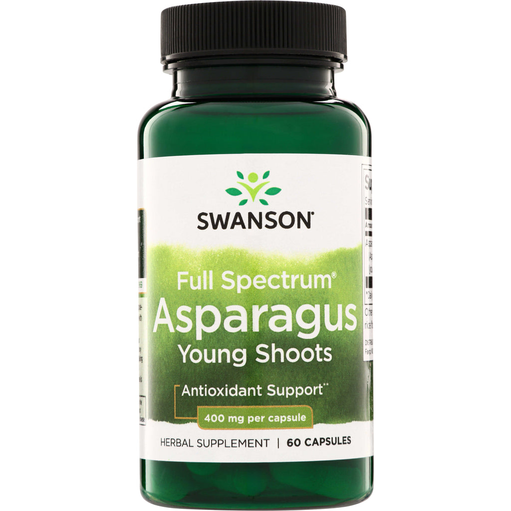 SW1397 | Swanson Full Spectrum Asparagus Young Shoots, 400 mg per capsule, 60 capsules - Thumbnail