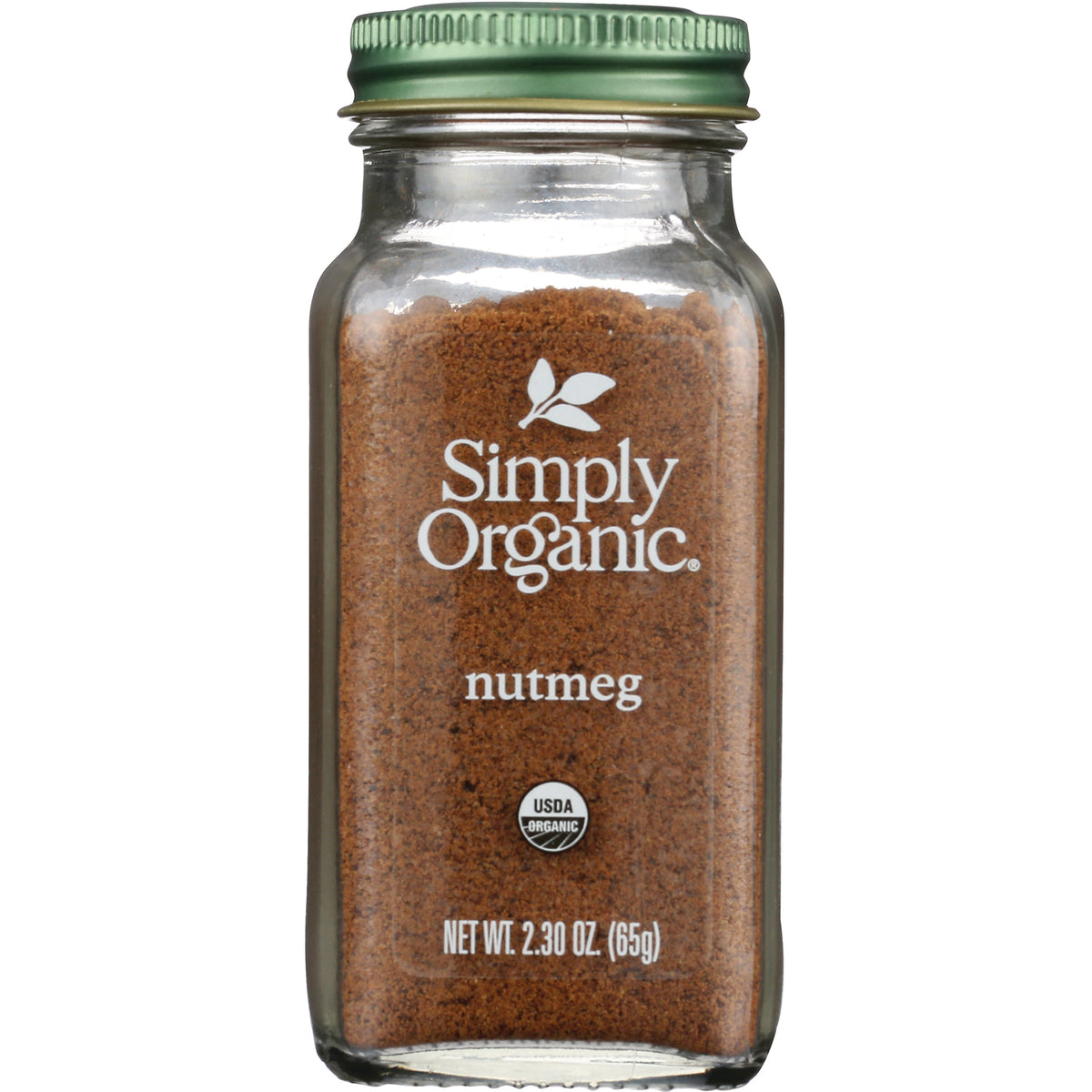 Simply Organic nutmeg glass jar 2.30 oz (65g)
